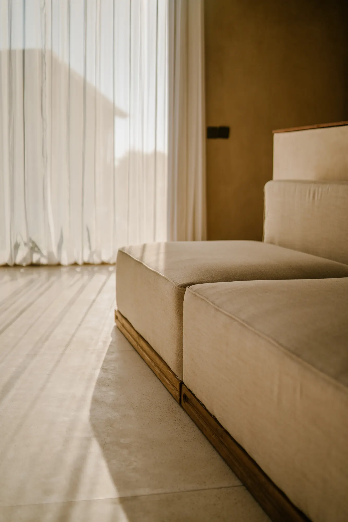 Bedroom interior with crisp linens and morning light